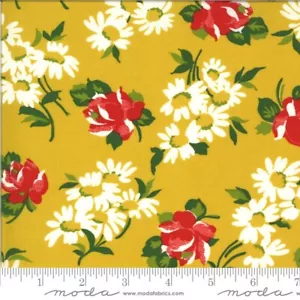 It's Elementary American Jane Sandy Klop 21783 Rose & Daisy Moda Fabrics Mustard - Picture 1 of 1