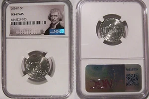 2024 D Jefferson Nickel 5c NGC MS 67 6FS Full Steps - Picture 1 of 2