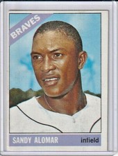 Sandy Alomar Atlanta Braves 1966 Topps Baseball Card #428 (SET BREAK) (C)