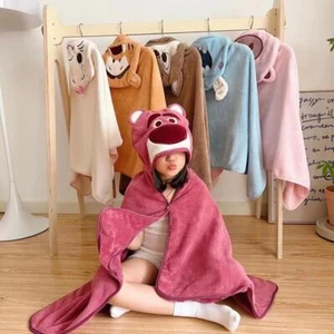 Cute Baby Hooded Bath Towel for Children Super Soft Absorbent Bathrobe Cartoon B - Picture 1 of 28
