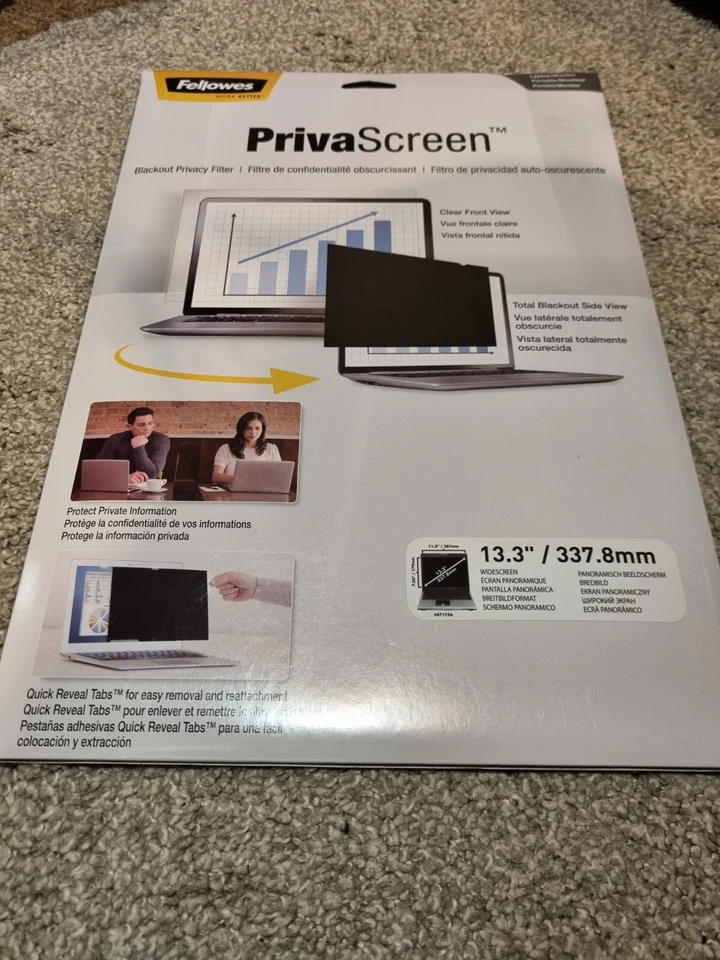 Fellowes 13.3" PrivaScreen Blackout Privacy Filter 16:10 4814301 *NOB* - Image 1 of 4