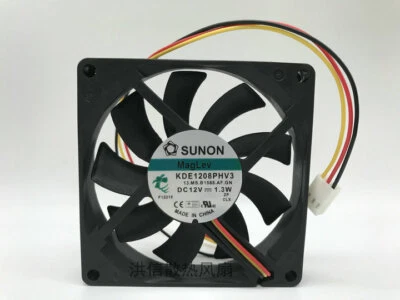 SUNON KDE1208PHV3 80*80*15MM 12V 1.3W 8CM 3Pin Cooling Fan Quality assurance - Image 1 of 4