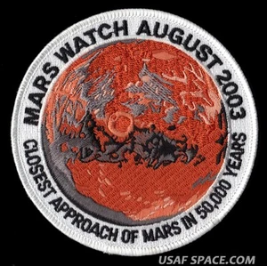 MARS WATCH AUGUST 2003 CLOSEST APPROACH OF MARS NASA JPL SPACE MISSION PATCH - Picture 1 of 1