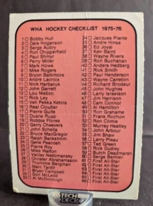 1975-76 O-Pee-Chee WHA Checklist #131 Unmarked Vintage Card crease - Picture 1 of 5