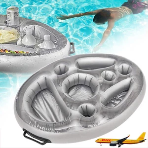 Getränkehalter Pool schwimmender aufblasbarer Bierhalter Minibar Spa Bar Ring - Bild 1 von 24