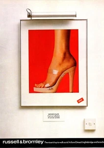 PRINT AD 1977 Russell Bromley Woody Summer High Heel Sandals London UK 8.5 x 11 - Picture 1 of 1