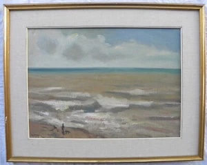 Aldo CARPI (Milano 1886-1973) Spiaggia infinita OLIO su tela cm 39x54 anno 1961 - Foto 1 di 14