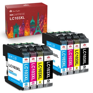 8x Tinta LC103XL LC-103XL para Brother DCP-J285DW MFC-J470DW J475DW J650DW J870DW - Imagen 1 de 6