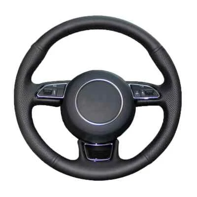 Artificial Leather Steering Wheel Cover For Audi A1 A3 A4 2015-16 A7 2012-18 S7 - Image 1 of 4