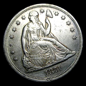 1871 Seated Liberty Dollar ---- Stunning Silver Rare Coin ---- #737Z - Picture 1 of 4