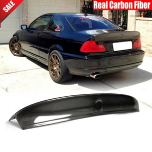 Carbon Fiber Rear Trunk Duck Bill Boot Spoiler Wing for BMW E46 Coupe M3 2000-05 - Picture 1 of 12