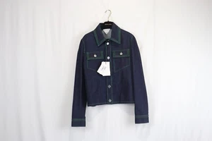 Bottega Veneta , o1rshd11223 Embroidered Stitch Denim Clouson Jacket in Blue , - Picture 1 of 15