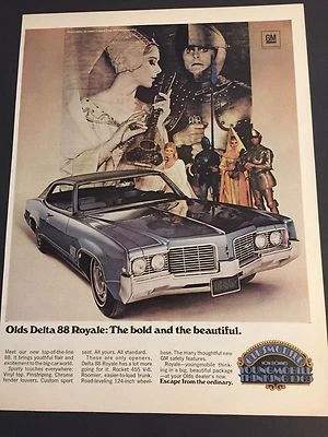 Vintage Oldsmobile Olds Delta 88 Royale Magazine Ad 1969 Reverse Side Medical Ad - Image 1 of 4
