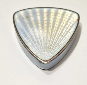 Old Tabacco English Sheffield Silver Henry Hutton & Co Enamel Guilloche Box - Picture 1 of 9