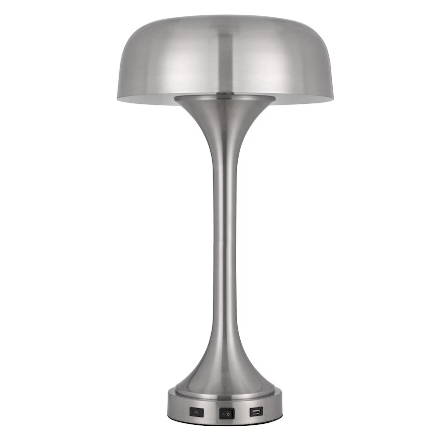 Cal Lighting 22"H 2 Light Metal Table Lamp, Steel/Steel - BO-3053TB-BS - Изображение 1 из 1