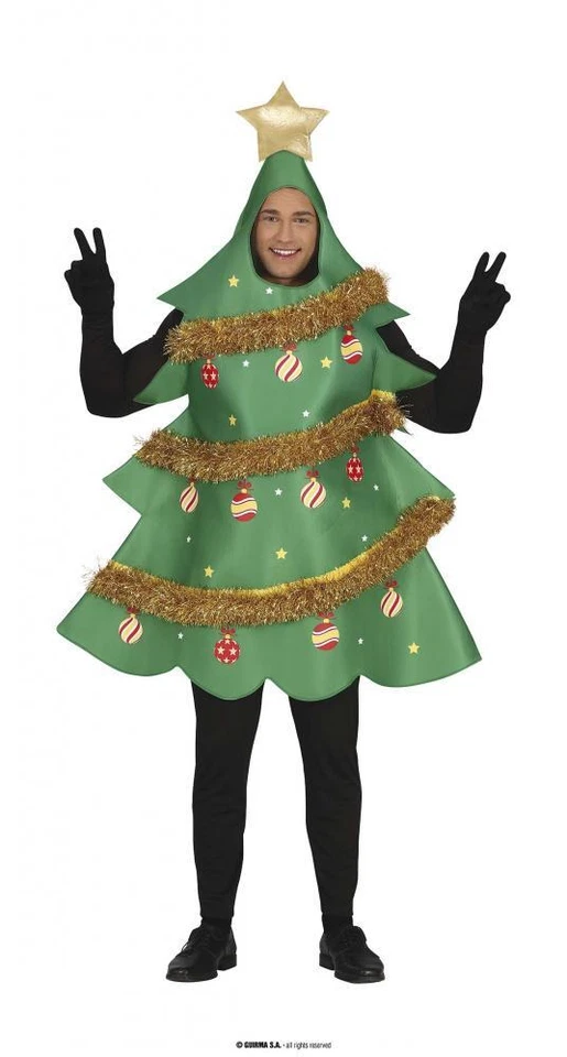 Costume mascotte Albero di Natale  donna abete natalizio taglia unica - Immagine 1 di 1