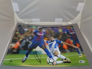 Foto firmada por Ousmane Dembele FC Barcelona 11x14 autografiada de Beckett BAJO AUTENTICIDAD 1C - Imagen 1 de 4