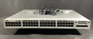 Cisco WS-C3850-48F-L 48 Port PoE+ Gigabit  Switch w/ C3850-NM-2-10G -Fast Ship - Picture 1 of 5