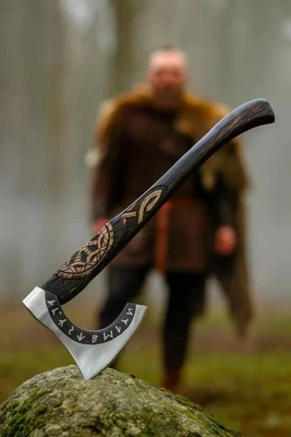 Handmade Viking Bearded Axe | Norse Style Cosplay Collectible Ragnar Axe Replica - Image 1 of 4