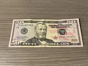 Fancy Serial Number 50 Dollar Bill 🤑🤑 1907/9/5 Birthday Note!! Series 2004 - Picture 1 of 3