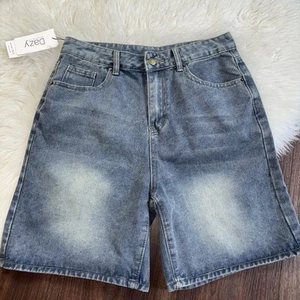 SHEIN DAZY Neu mit Etikett Damen XL dunkle Waschung distressed "Jorts" Oversized Jeansshorts - Bild 1 von 12