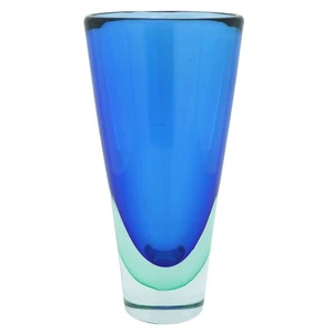 Jarrón Sommerso GlassOfVenice vintage de cristal de Murano - verde azul - Imagen 1 de 6