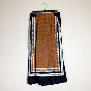 ANTHROPOLOGIE Maeve Estampado Sedoso Pull On Crop Pantalones Pierna Ancha EXTRA PEQUEÑO NUEVO - Imagen 1 de 5