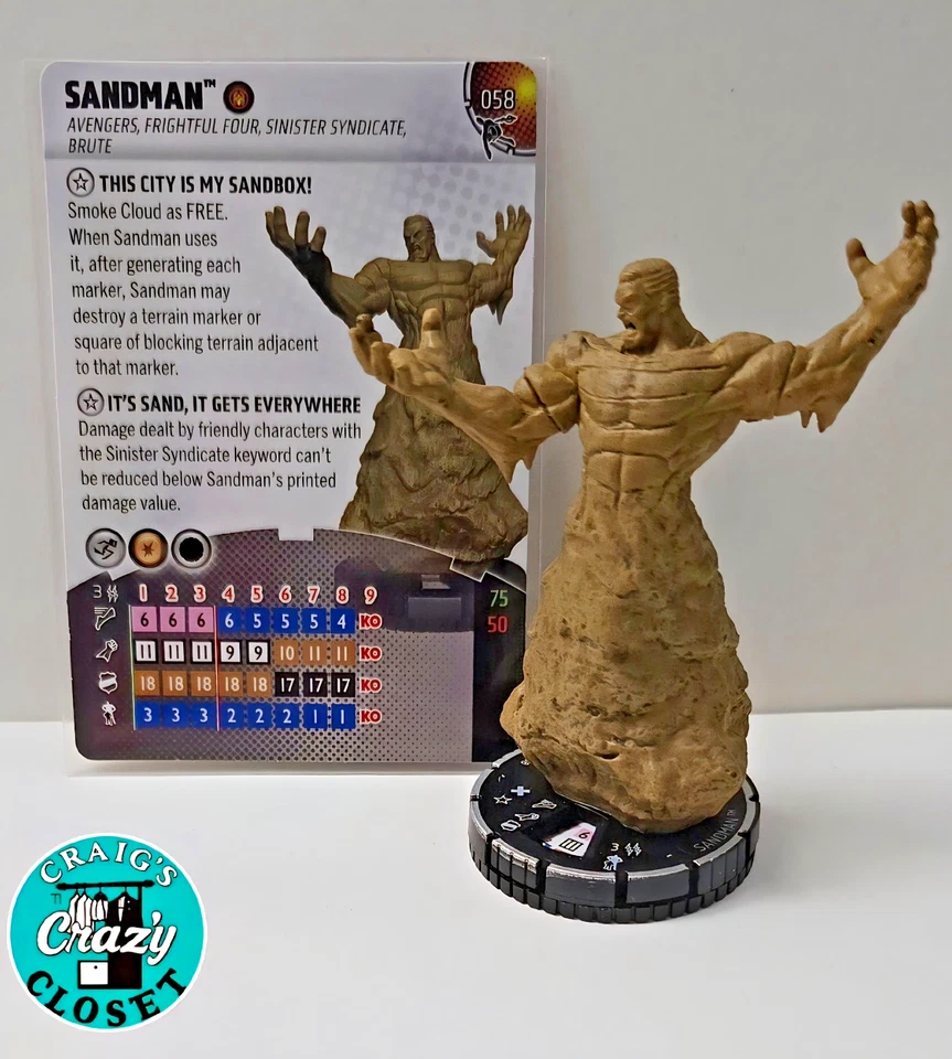 HeroClix Sandman 058 Marvel Spider-Verse Set New Chase - Image 1 of 1