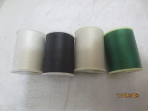 4 Coats Extra Strong Hand Quilting Thread  250 yds ea. Green Black White Ivory - Picture 1 of 2