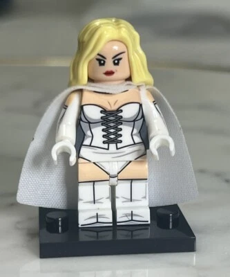 Lego EMMA FROST WHITE QUEEN Custom Printed Minifigure X-men ‘97 First Class - Image 1 of 3
