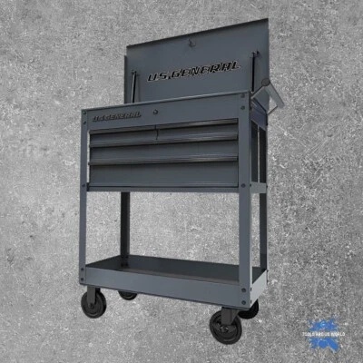 4 Drawer Roller Cart 30 In. Tool Cabinet Storage Chest Box Gray 580 Lb Capacity - Image 1 of 4