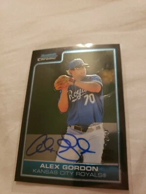Alex Gordon 2006 Bowman chrome Signed Rc  - Image 1 of 2