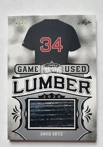 2020 Leaf David Ortiz 500 HR GAME USED RED SOX BAT BARREL PATCH RELIC #D 1/12 - Picture 1 of 4