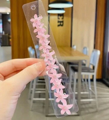 10 Pink Mini Hair Flower Hair Clip Pearl Flower Ponytail Hairpins Clip Set - Image 1 of 4