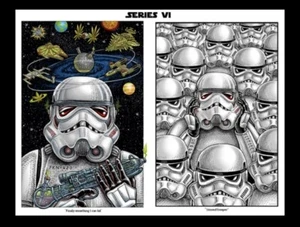 STONED WARS: SERIES VI Stoned Trooper / FKN-420 Hit Mini Print SET /500 6X9 EMEK - Picture 1 of 3