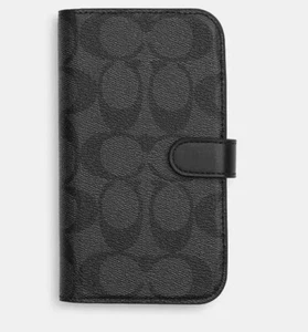 Coach Iphone 15 folio en toile signature - Photo 1 sur 5