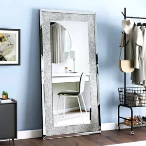 1200mm Large Sparkly Crushed Diamond Mirror Full Body Decorative Wall Mirror AU - Picture 1 of 16