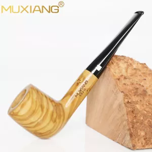 Olivenholz Rauchen Tabakpfeife 9mm Filter Pfeife Gerade Stem Klassische Pipe - Bild 1 von 10