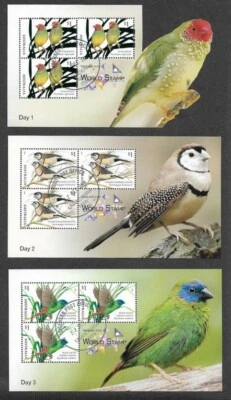 AUSTRALIA AVES PINZONES TAILANDIA SHOW 2018 FINO USADO CTO SET 6 HOJAS Foto 1 de 2