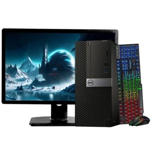 Dell i5 Gaming Desktop 16GB RAM 500GB HD 22in LCD Windows 10 PC NVIDIA Graphics - Picture 1 of 7