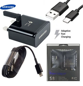 Genuine Fast Charger Samsung Plug Or Type-C Cable For Galaxy S8 S9 S10 S20+ Lot - Picture 1 of 8
