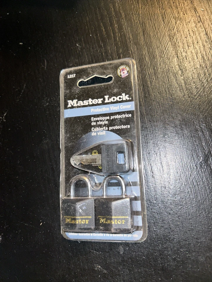 Master Lock 121t Wide Covered Black Padlock 2 Keys