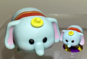 Disney Tsum Tsum Collectible Vinyl Figure DUMBO Large & Small With Small Stand - Picture 1 of 7