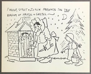 Maurice Sendak  Racy Illustrated Card  The True Version of Hansel & Gretel  1973