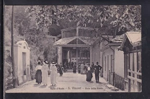 Cartolina Valle D'Aosta S. Vincent Viale della Fonte ANIMATA B2030 - Picture 1 of 1