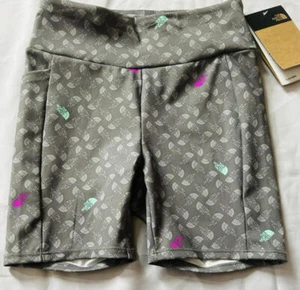 North Face Girl's Bike Shorts Size Small (7/8) NEW Smoked Pearl - Picture 1 of 4