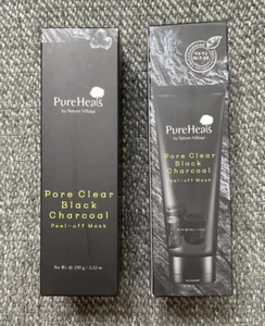 Lot of 2 Nature Village Pure Heals Pore Clear Black Charcoal - Brand New Sealed - Picture 1 of 2