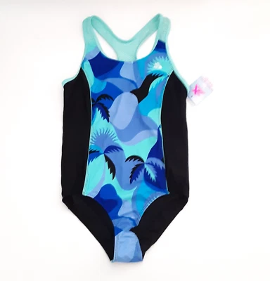 Купальник цельный для девочек ZeroXposur размер 16 черный туман сетка спортивная спина UPF 30+ - Изображение 1 из 4