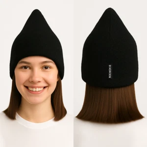 Gianfranco Ferre Berretto Beanie Donna Taglia S Small Nero Lana Cappello Rigido - Picture 1 of 16