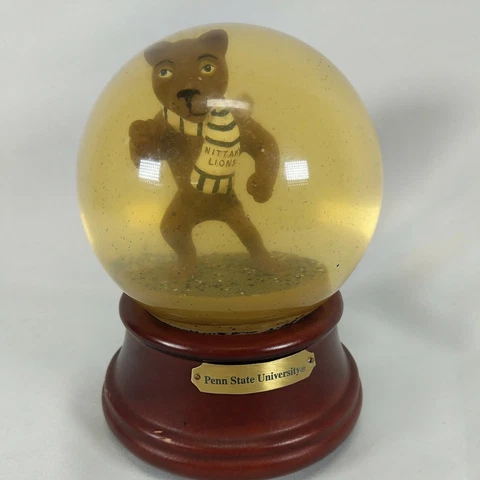 Vintage Musical Nittany Lion Snow Globe Penn State University Mascot 1999 PJML Cover